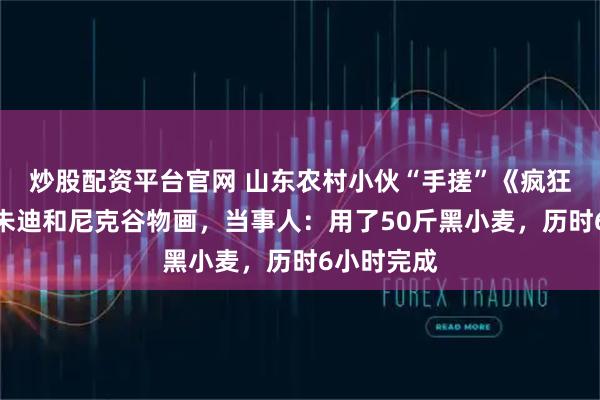 炒股配资平台官网 山东农村小伙“手搓”《疯狂动物城》朱迪和尼克谷物画，当事人：用了50斤黑小麦，历时6小时完成