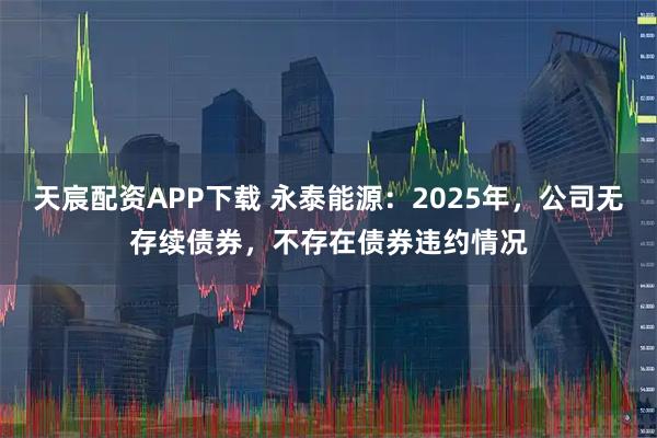 天宸配资APP下载 永泰能源：2025年，公司无存续债券，不存在债券违约情况